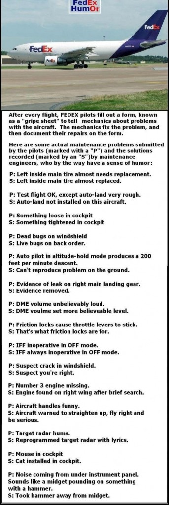 Pilot gripes