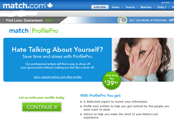 Match.com ProfilePro Feature Match.com ProfilePro Feature