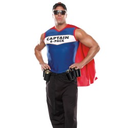 Captain 6 Pack Adult Costume