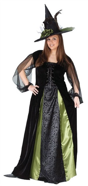 Goth Maiden Witch Plus Adult Halloween Costume
